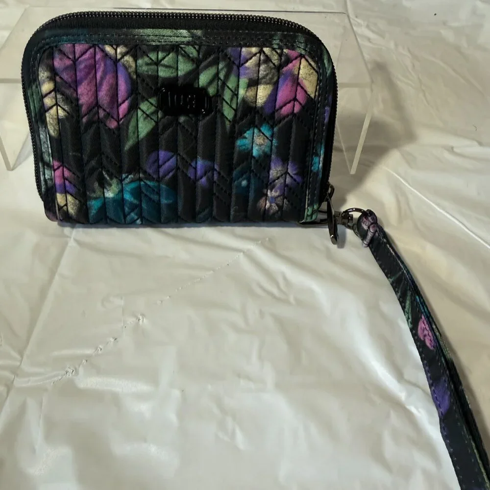 Lug Rodeo Wallet - Bloom Black compact rfid